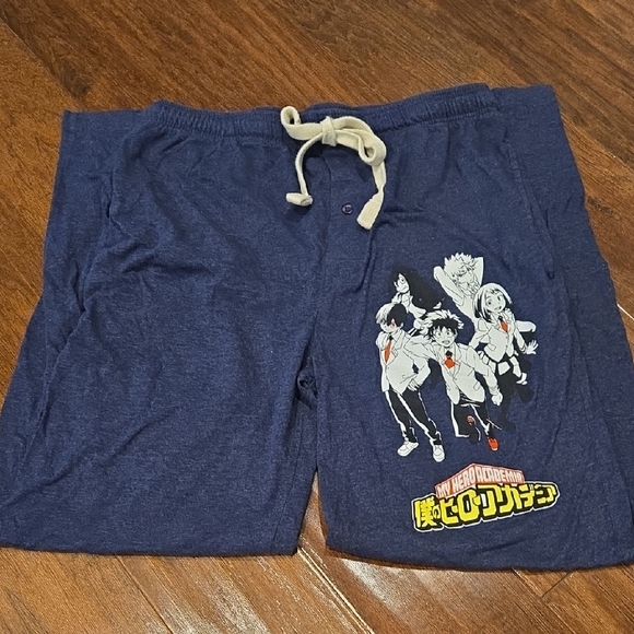 My Hero Academia Heathered Dark Blue Lounge Pantsl - Picture 1 of 7